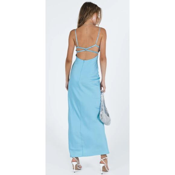 Princess Polly Ravia Maxi Dress Blue Size 6 - Picture 2 of 5